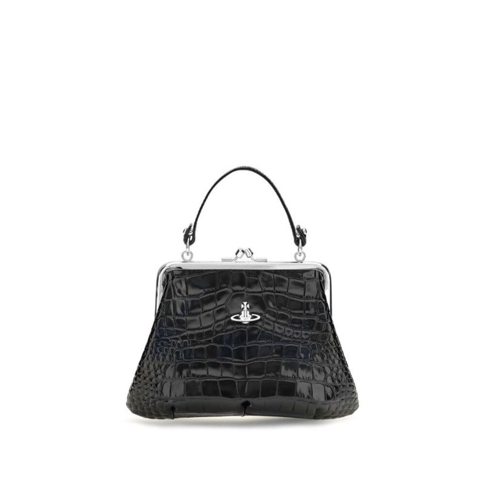Vivienne Westwood Black Calf Leather Bos Taurus Women's Handbag
